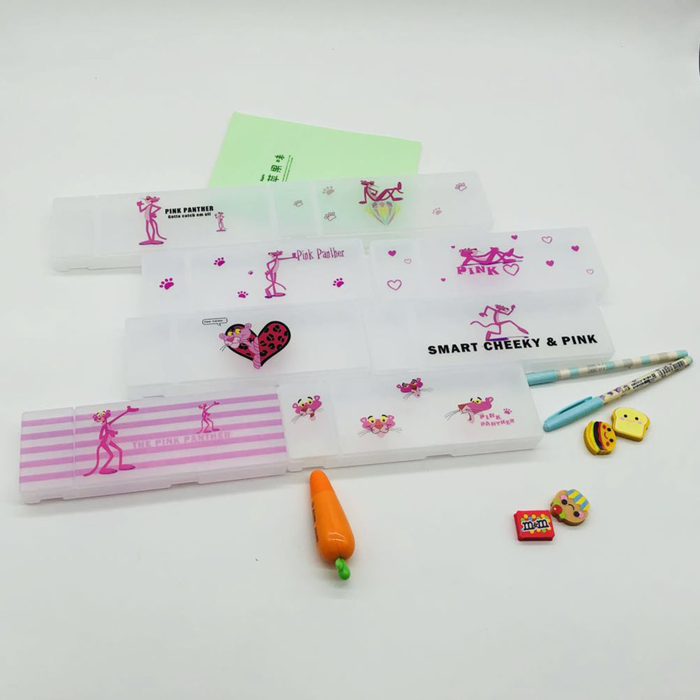 塑料笔盒定制透明磨砂可印LOGO文具盒铅笔盒个性创意翻盖盒订做示例图2