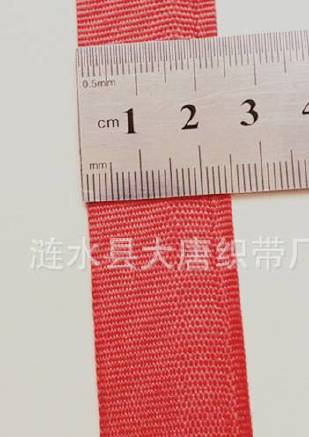 现货供应大红色包边带|红色涤纶平纹内包边织带示例图3