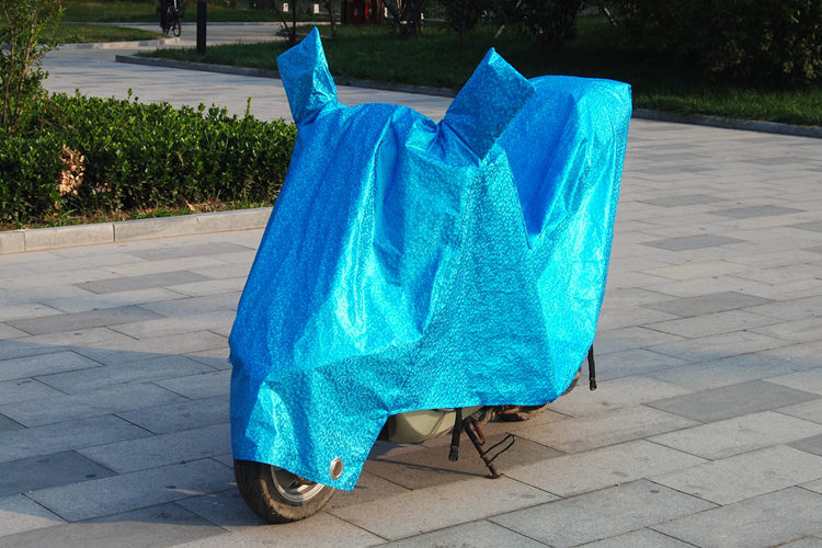 厂家直销摩托车车罩 铝膜防晒车衣棉绒车罩 两轮车电动车车罩批发示例图5
