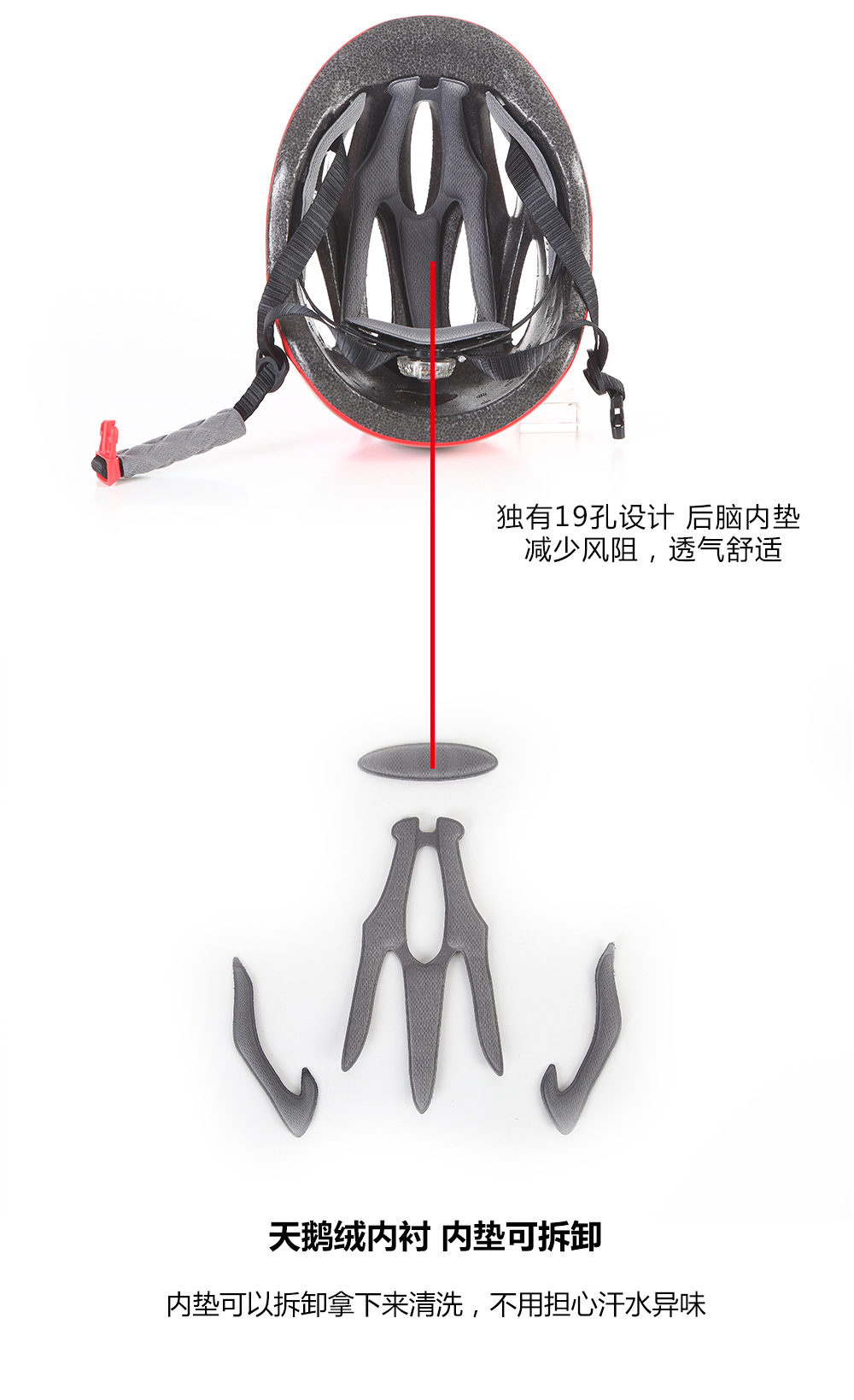 LED儿童骑行头盔 一体成型 安全头盔儿童轮滑头盔骑行头盔示例图12