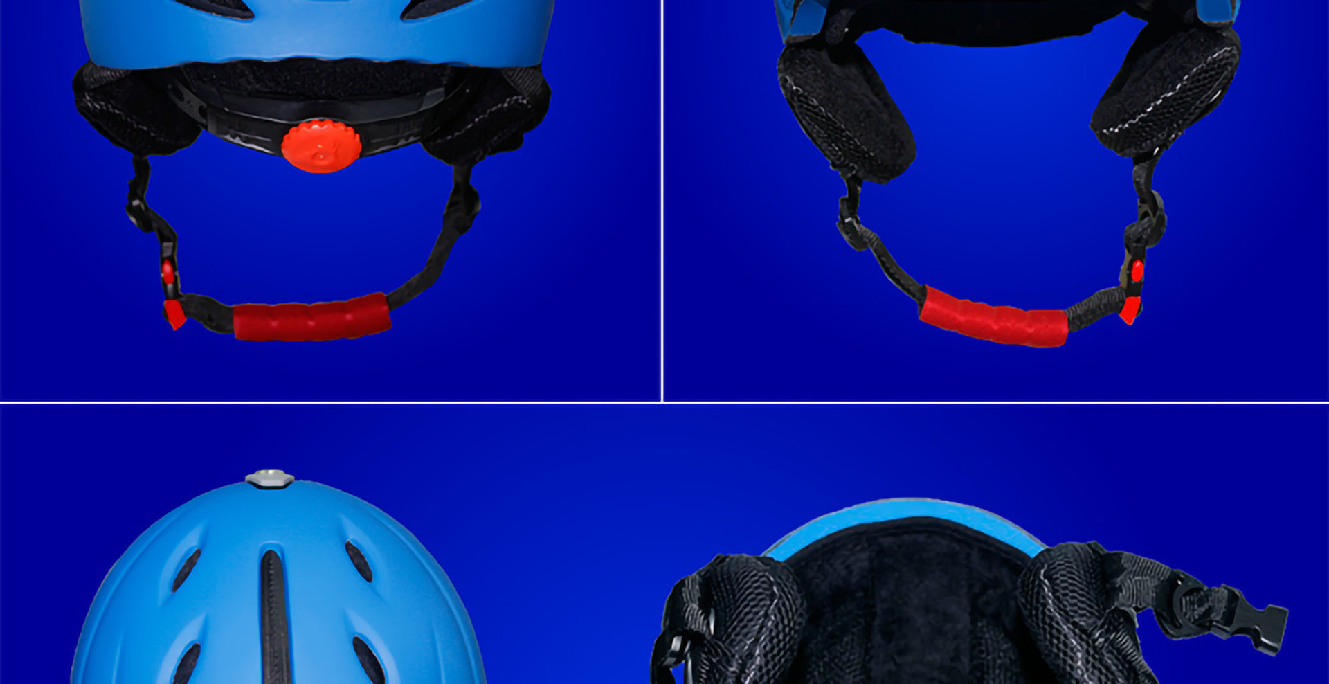 现货滑雪头盔 一体成型双板滑雪帽 滑雪装备安全护头冰雪运动头盔示例图17