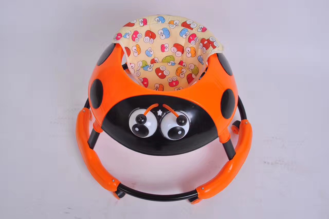 新款瓢虫学步车可折叠带餐盘灯光宝宝简易静音轮学步车示例图1
