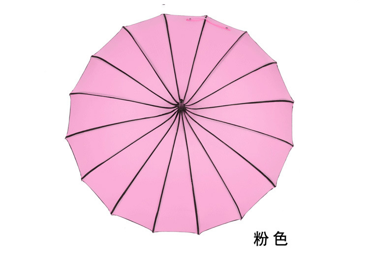 宝塔伞包边直杆单点点包边长柄公主 遮阳清新创意摄影复古晴雨伞示例图14