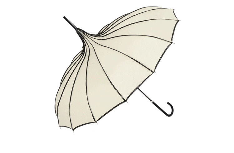 宝塔伞包边直杆单点点包边长柄公主 遮阳清新创意摄影复古晴雨伞示例图15