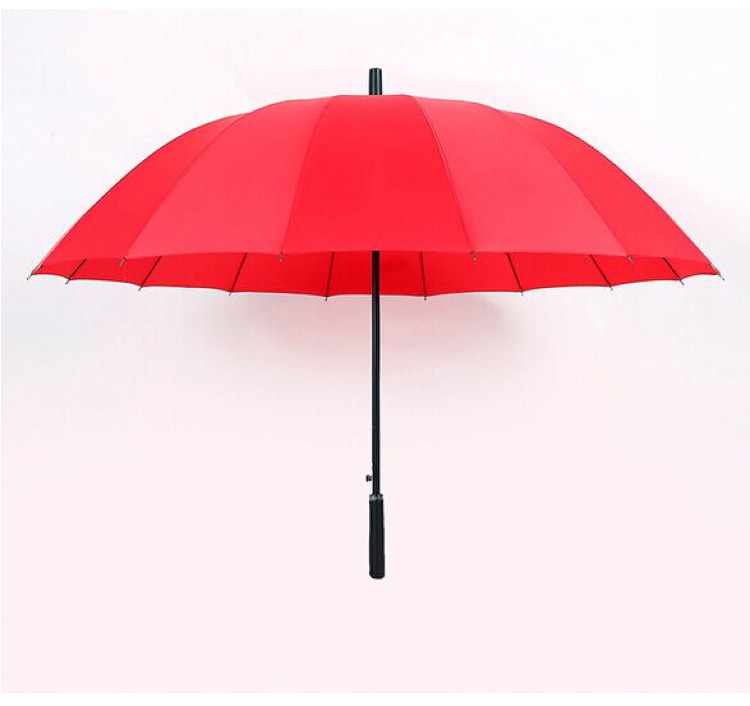 现货商务大雨伞男士超大16骨创意户外长柄广告伞遮阳伞晴雨直柄伞示例图16
