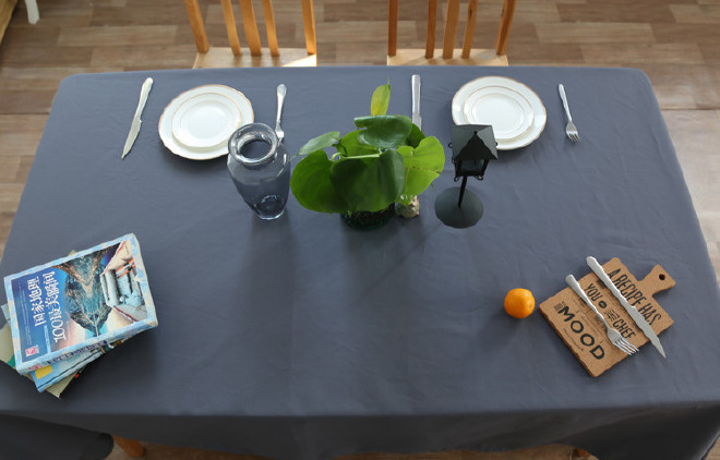 北欧餐桌布 欧美简约现代桌布长方形西餐咖啡厅台布 英文字母示例图19