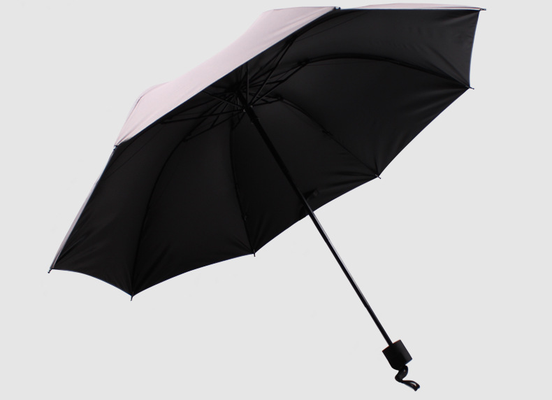 雨伞晴雨两用三折伞黑胶防紫外线遮阳伞防晒折叠男女用伞可印logo示例图18