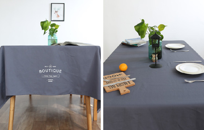 北欧餐桌布 欧美简约现代桌布长方形西餐咖啡厅台布 英文字母示例图11