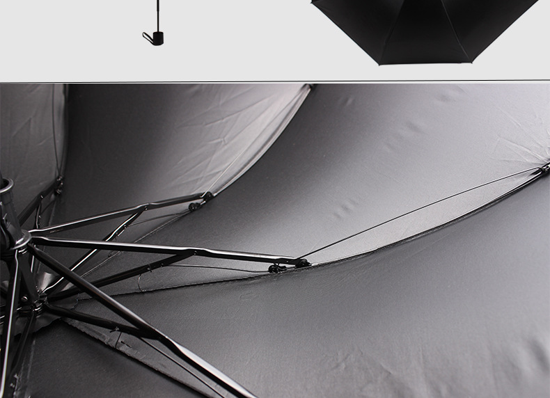 雨伞晴雨两用三折伞黑胶防紫外线遮阳伞防晒折叠男女用伞可印logo示例图23