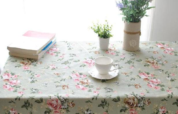 春夏新款 田园风加厚帆布桌布餐桌布 台布欧式茶几布示例图3