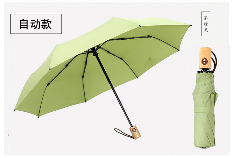 日本系马卡龙纯色长柄雨伞创意小清新全自动晴雨伞示例图17