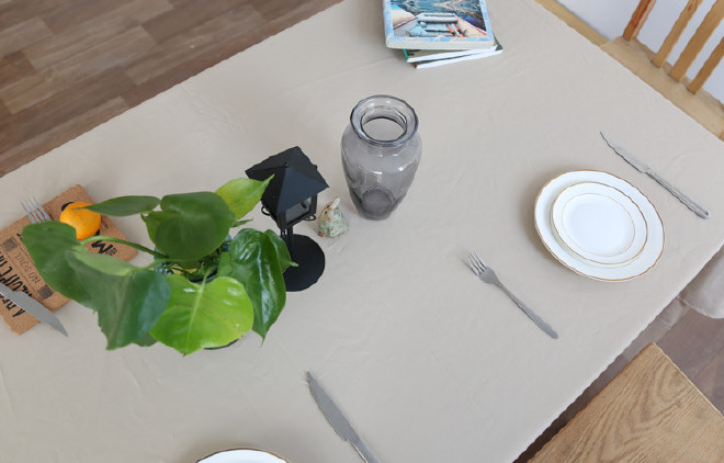 北欧餐桌布 欧美简约现代桌布长方形西餐咖啡厅台布 英文字母示例图5