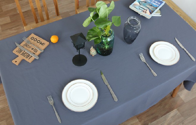 北欧餐桌布 欧美简约现代桌布长方形西餐咖啡厅台布 英文字母示例图9