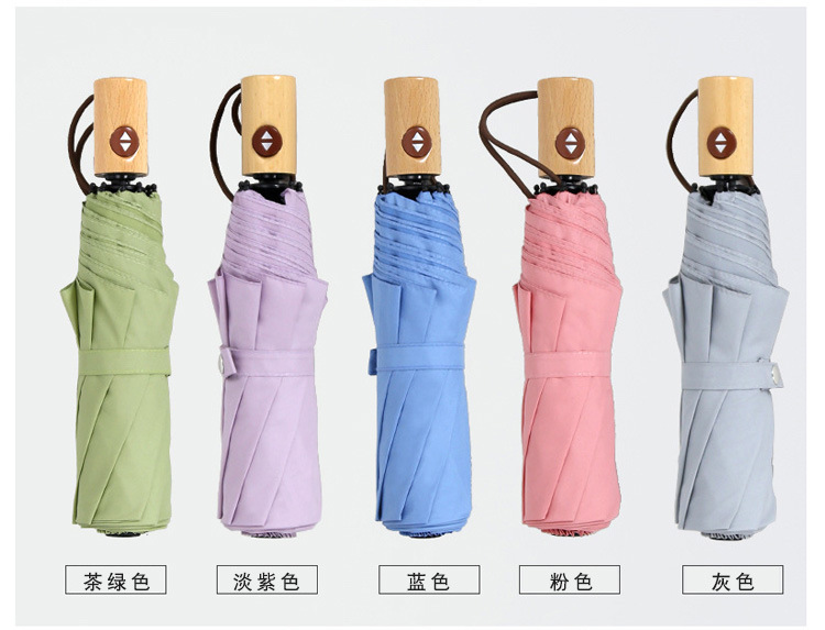 日本系马卡龙纯色长柄雨伞创意小清新全自动晴雨伞示例图4