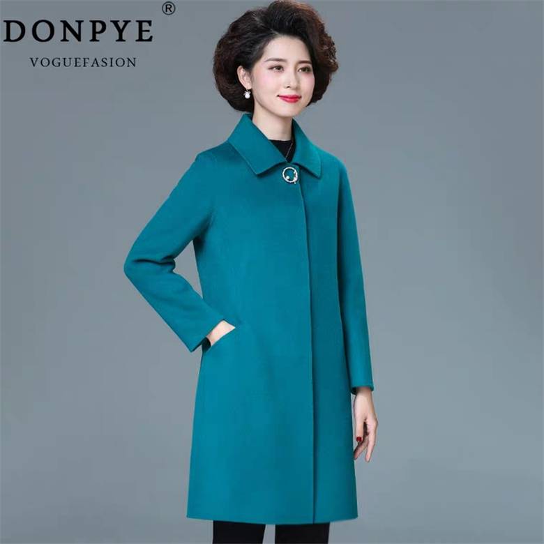 黑龙江绥化服装城早市女式保暖外套 中高端新款货源批发女生便宜呢子大衣女