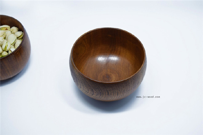 厂家设计销售定制实木质圆碗木质工艺品碗小饭碗耐摔隔热示例图7