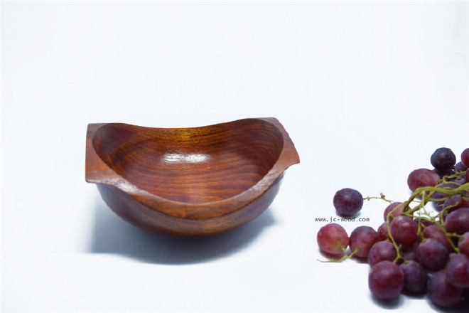 厂家定制经典款式特色不规则形状整木木碗木质金宝碗元宝碗示例图2