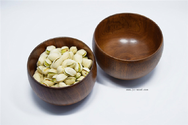 厂家设计销售定制实木质圆碗木质工艺品碗小饭碗耐摔隔热示例图4