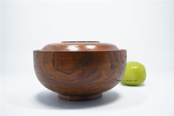 厂家定制创意实木圆形木质带盖木碗泡面碗餐具摆件示例图3