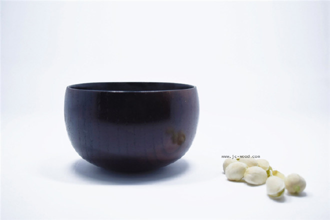 中国特色古典木质漆器工艺品黑色漆小木碗树漆小碗木质碗示例图5