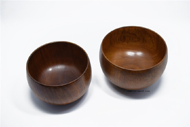 厂家设计销售定制实木质圆碗木质工艺品碗小饭碗耐摔隔热示例图3