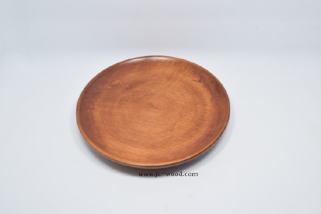 创意整木圆形盘子木盘餐盘木质茶盘托盘西餐盘牛排盘木制餐具示例图3
