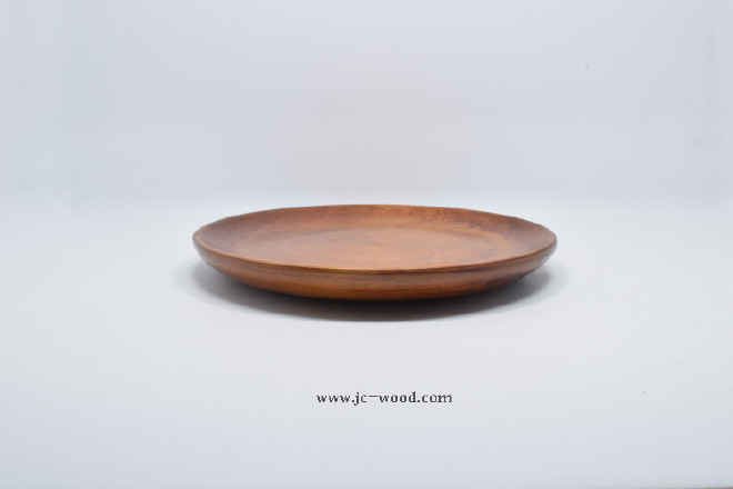 创意整木圆形盘子木盘餐盘木质茶盘托盘西餐盘牛排盘木制餐具示例图2