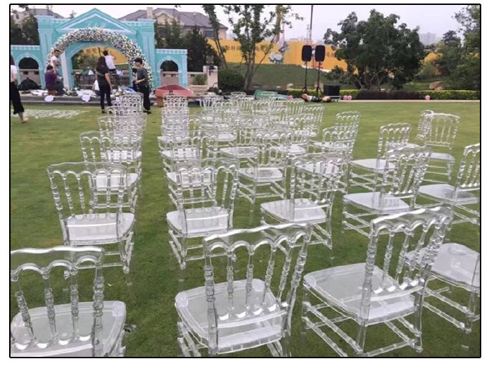 批发透明亚克力椅子水晶餐椅拿破仑水晶椅子户外婚礼椅子 婚庆椅示例图3