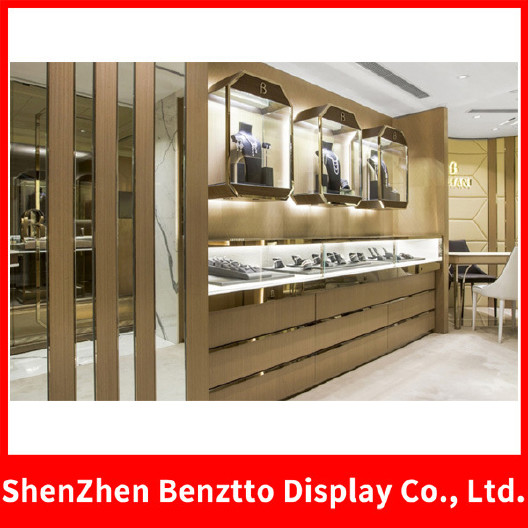深圳不锈钢珠宝展示柜定做 高端珠宝展柜设计制作安装一站式服务示例图2