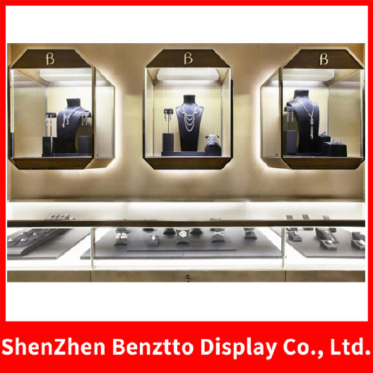 深圳不锈钢珠宝展示柜定做 高端珠宝展柜设计制作安装一站式服务示例图6