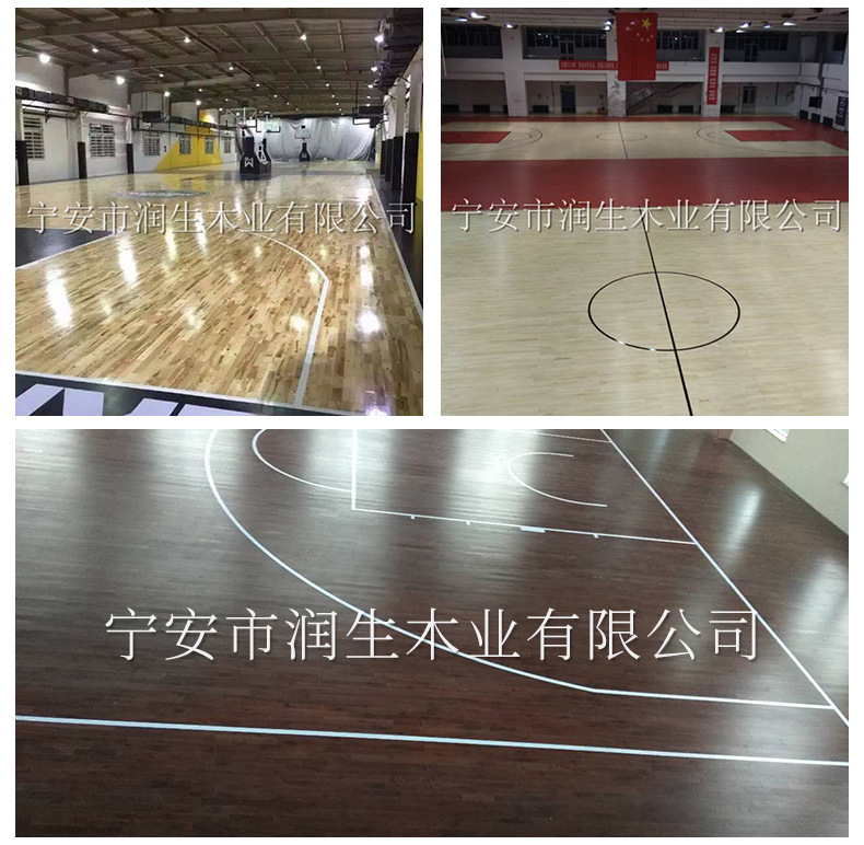 批发枫桦木B级单拼淋漆板 枫桦木运动木地板室内篮球场木地板示例图7