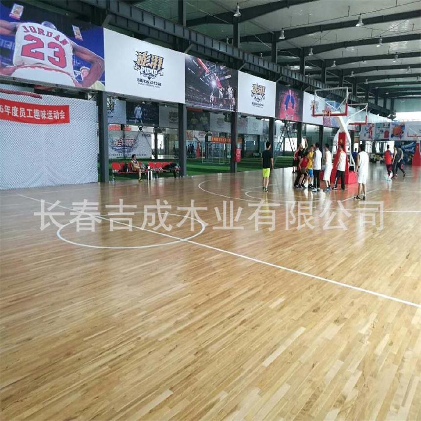 厂家订购体育馆运动场所专用枫木 柞木 水曲柳运动地板安装设计示例图9