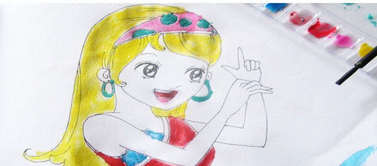 12色水彩笔蜡笔油画棒儿童绘画套装画笔工具美术文教用品生日礼盒示例图18