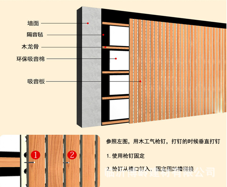 厂家直销红芯阻燃隔音板  KTV吸音板 防火等级B1级 木质吸音板示例图17