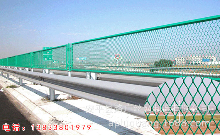 菱形孔防眩目护栏网厂家直销公路隔离桥梁防眩板绿色钢板网示例图8