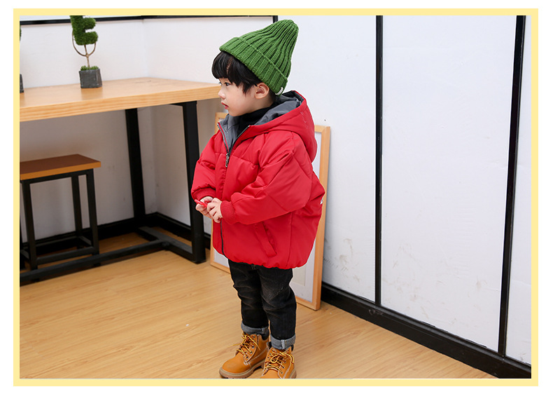 2017冬款童装 韩版男童棉服 新品中小童加厚印花儿童棉衣一件代发示例图9