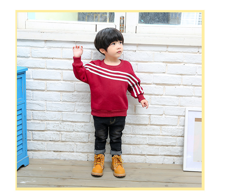 儿童加绒卫衣冬装2017新款中大童加厚上衣儿童韩版童装保暖打底衫示例图10