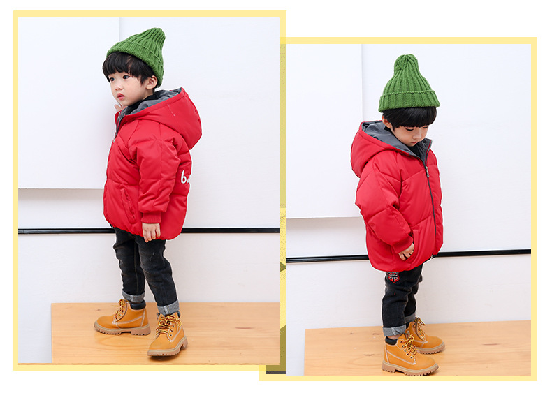 2017冬款童装 韩版男童棉服 新品中小童加厚印花儿童棉衣一件代发示例图7