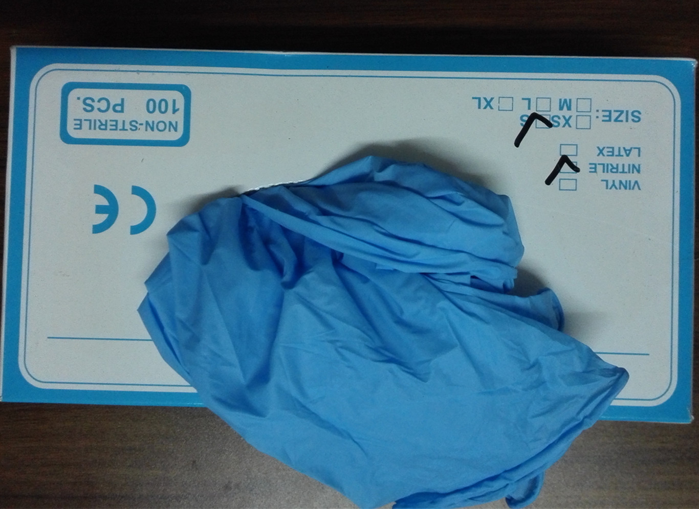 厂家特价一次性丁腈手套 加厚耐磨深蓝色防酸碱实验室橡胶手套示例图1