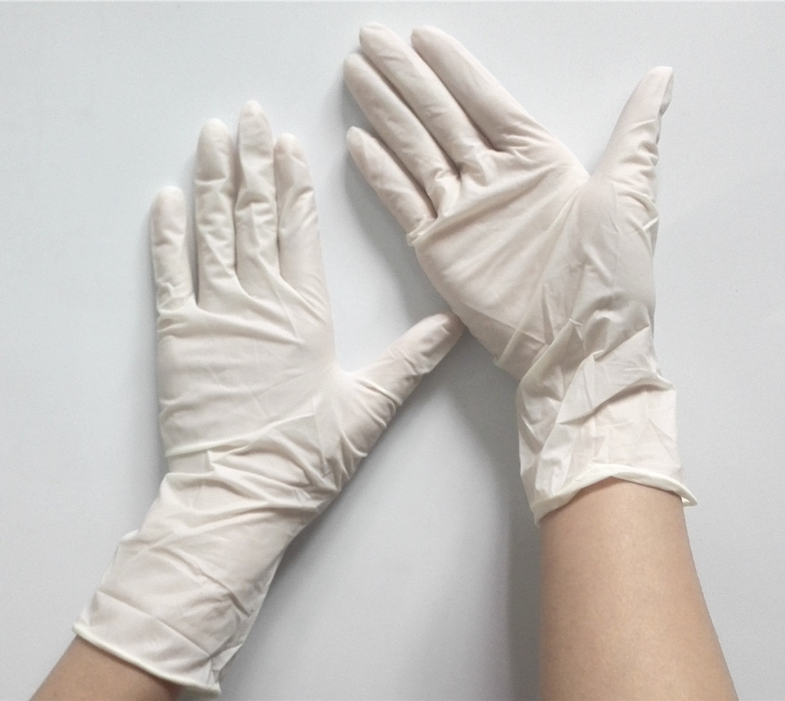手套一次性乳胶手套一次性乳胶9寸有粉工厂实验室医疗美容手套示例图2
