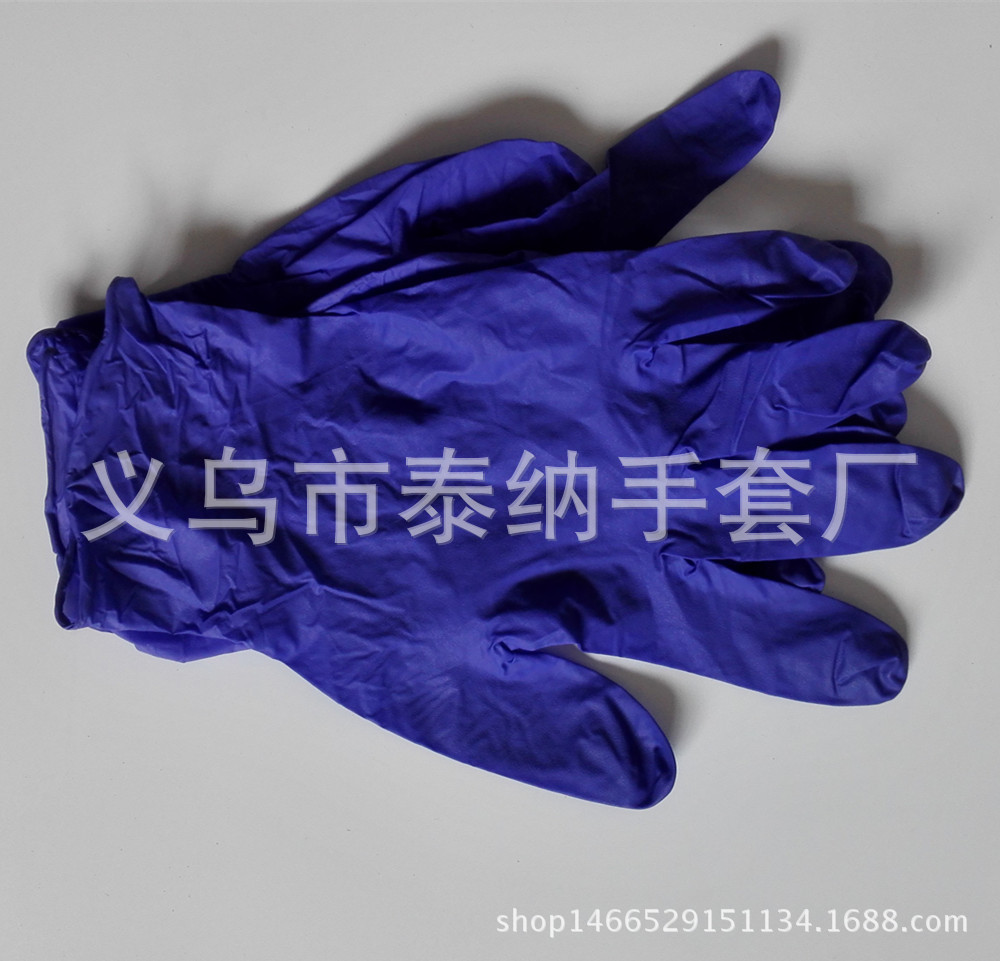 一次性12寸白色丁腈橡胶手套无粉耐磨耐油耐酸碱防静电工厂实验室示例图3