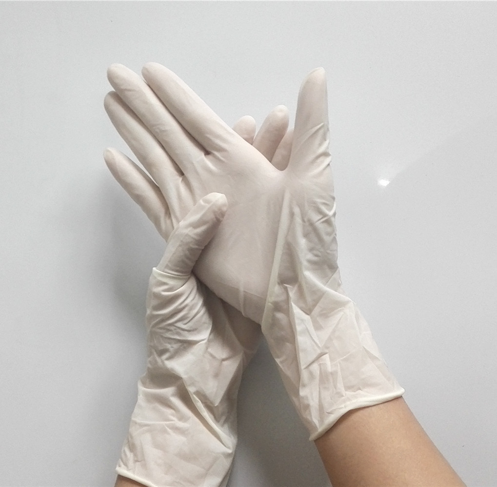 手套一次性乳胶手套一次性乳胶9寸有粉工厂实验室医疗美容手套示例图4