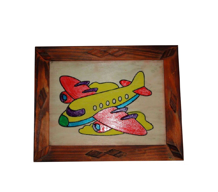 厂家批发 儿童木板彩泥画 8寸图案木板画 儿童美术彩绘玩具示例图3