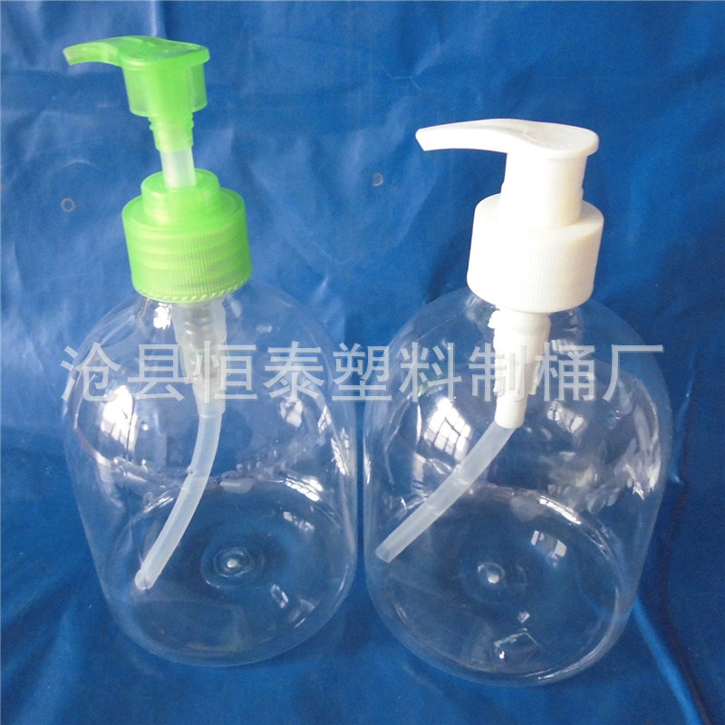 加工定制 500ML洗手液塑料瓶 压嘴PET透明塑料沐浴露瓶  配泵头示例图4