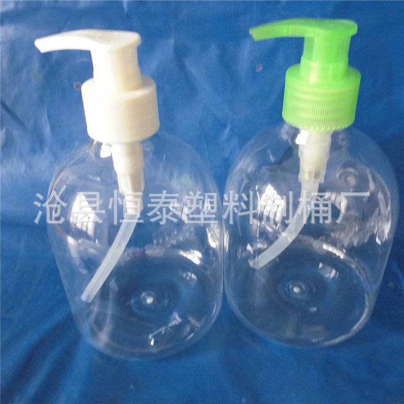 加工定制 500ML洗手液塑料瓶 压嘴PET透明塑料沐浴露瓶  配泵头示例图3