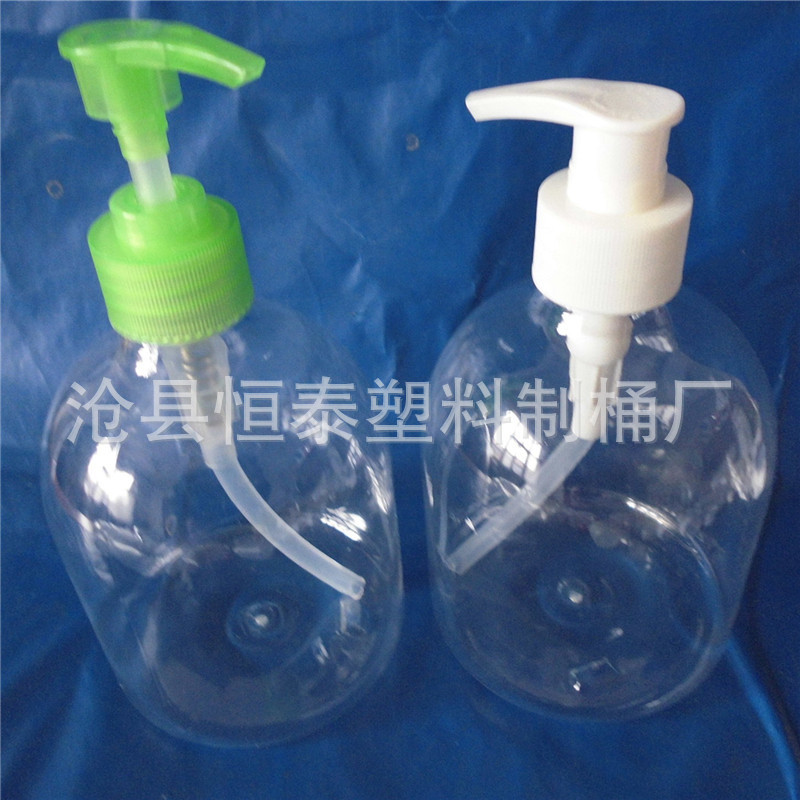 加工定制 500ML洗手液塑料瓶 压嘴PET透明塑料沐浴露瓶  配泵头示例图5