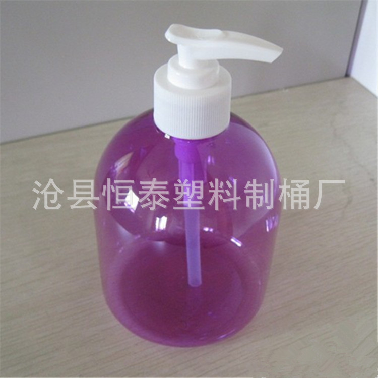厂家直销新款 500ML按压式洗手液瓶 PET洗手液瓶 日化沐浴露瓶示例图3
