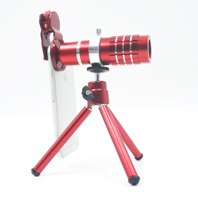 通用12X镜头 望远镜 长焦 放大镜 变焦镜头高清无暗角远视镜摄影示例图1