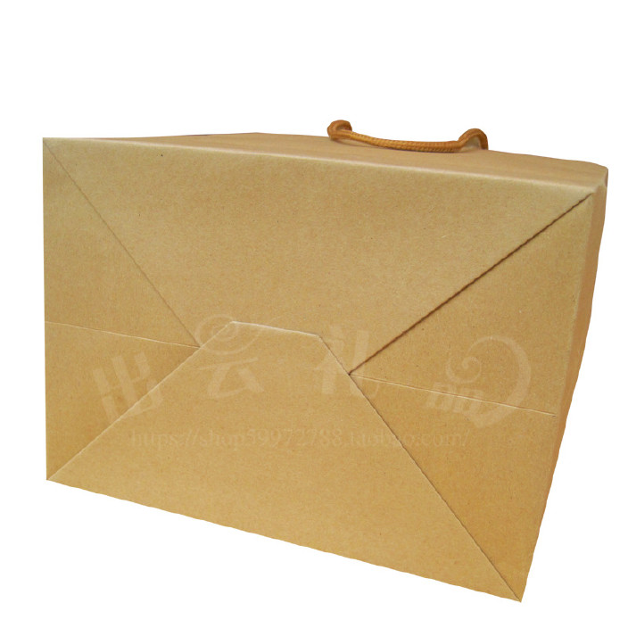 侧面加宽加厚装蛋糕盒月饼盒纸袋 手提袋 礼品袋 现货批发示例图7