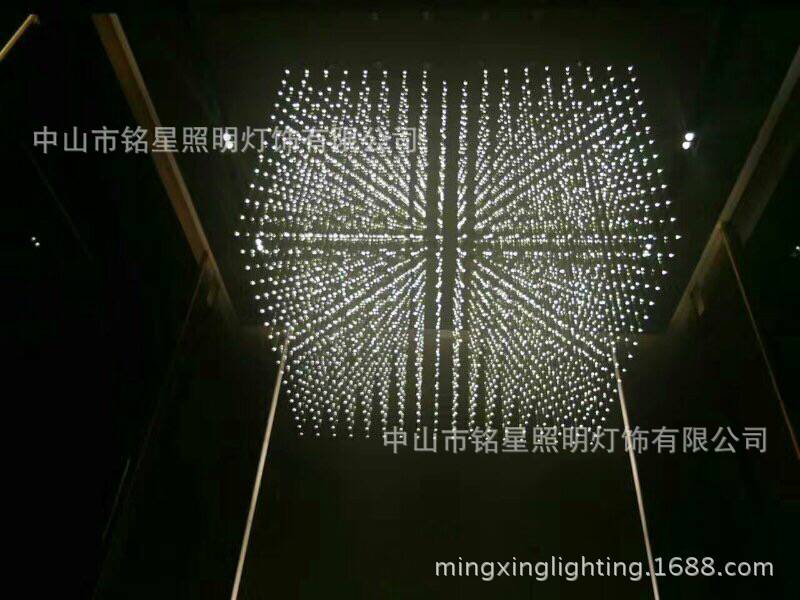 专业定制工程灯大厅LED满天星方格吊灯售楼部沙盘区光立方吊灯厂示例图22